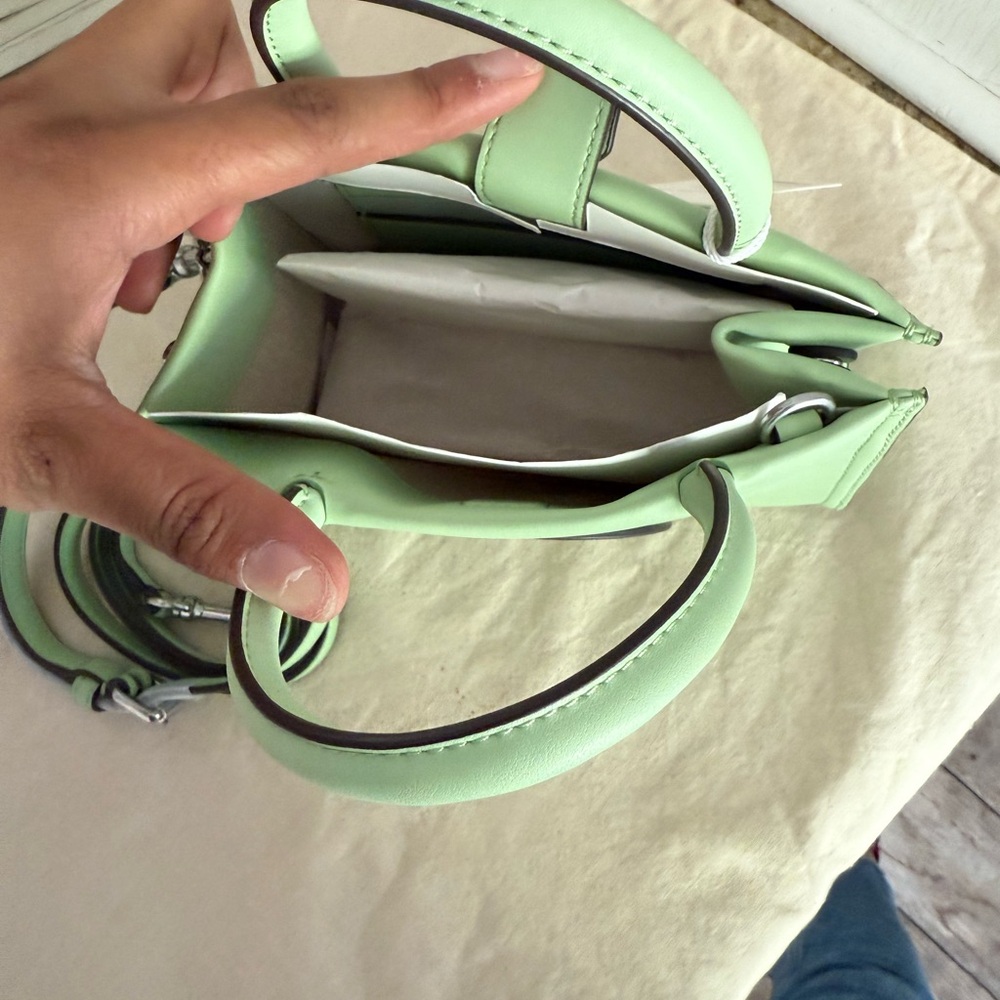 New Tory Burch Ella bio mini Mint leaf color Crossbody Bag - Picture 6 of 8